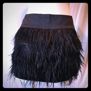 Flirty Feathered Bebe Skirt